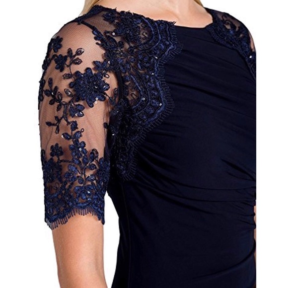 Badgley Mischka Navy Gown - Picture 3 of 5